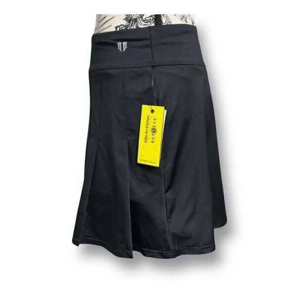 EleVen by Venus Williams XXL Pleated Flutter Hem Black Tennis Skort Activewear - Picture 6 of 11